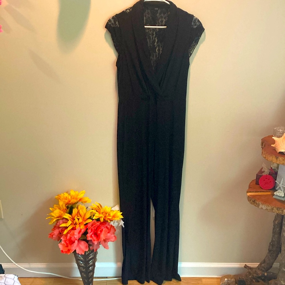 Black lace back jumper